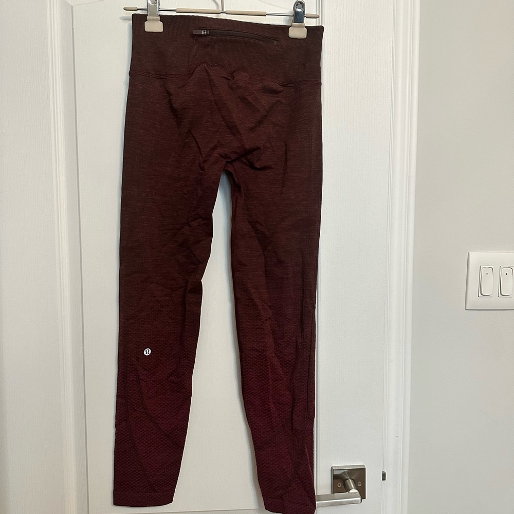 Size 8 maroon Lululemon pants in used but good condition!